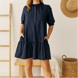 Caryn Lawn Clare Mini Dress in Navy